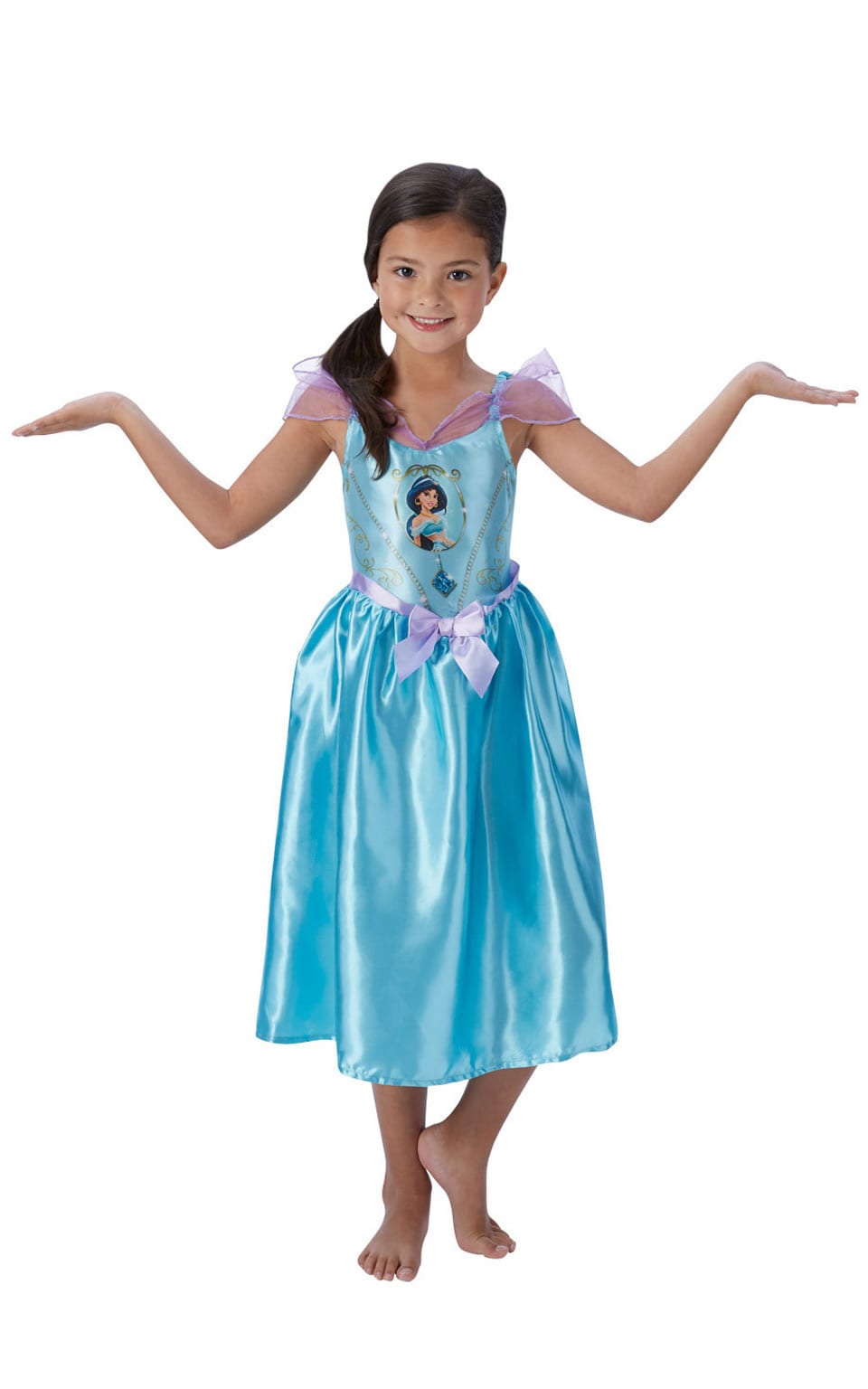 Height 140 cm Rubies Official Disney Princess Tiana Gem Costume Girls Age 9-10 Years