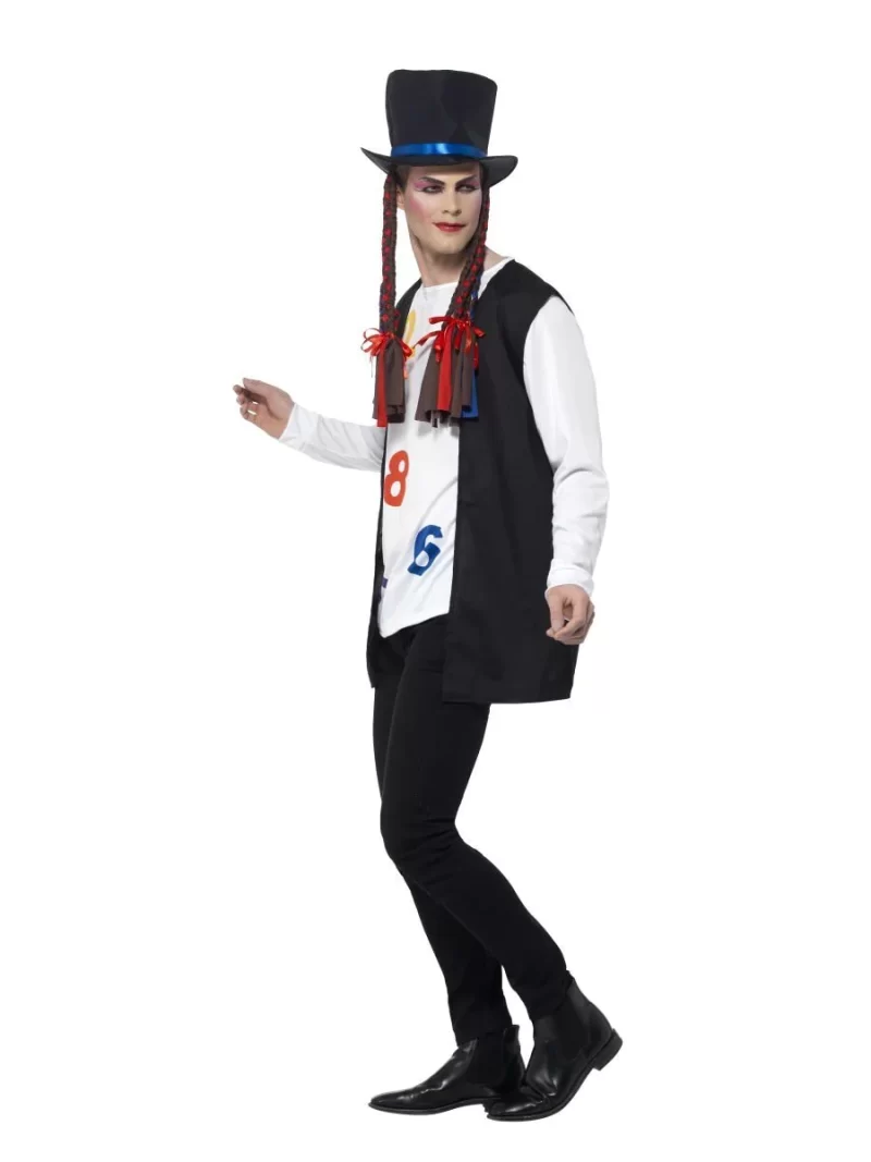80's Pop Star (Boy George) Men's Fancy Dress Costume - Image 2