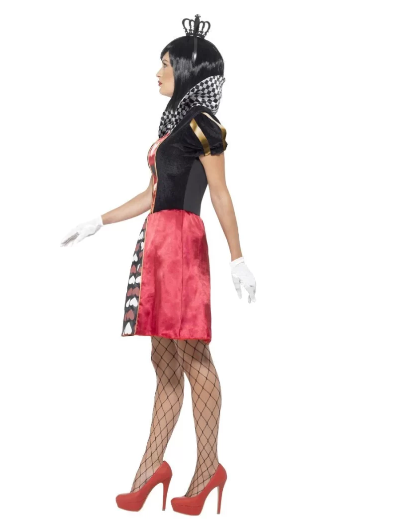 Carded Queen of Hearts Ladies Fancy Dress Costume - Image 3