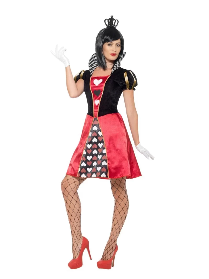 Carded Queen of Hearts Ladies Fancy Dress Costume - Image 2