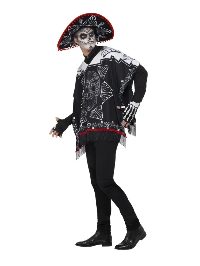 Day of the Dead Bandit Men's Halloween Fancy Dress Costume - Image 3