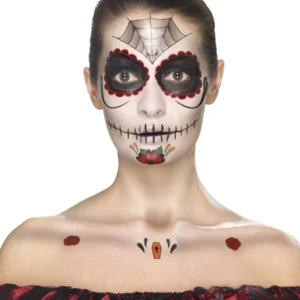 Day of the Dead Face Tattoo Transfers Kit - Image 2