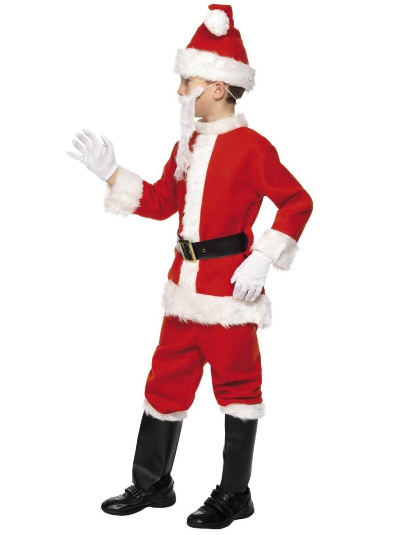 Santa Clause Deluxe Childrens Christmas Fancy Dress Costume - Image 2