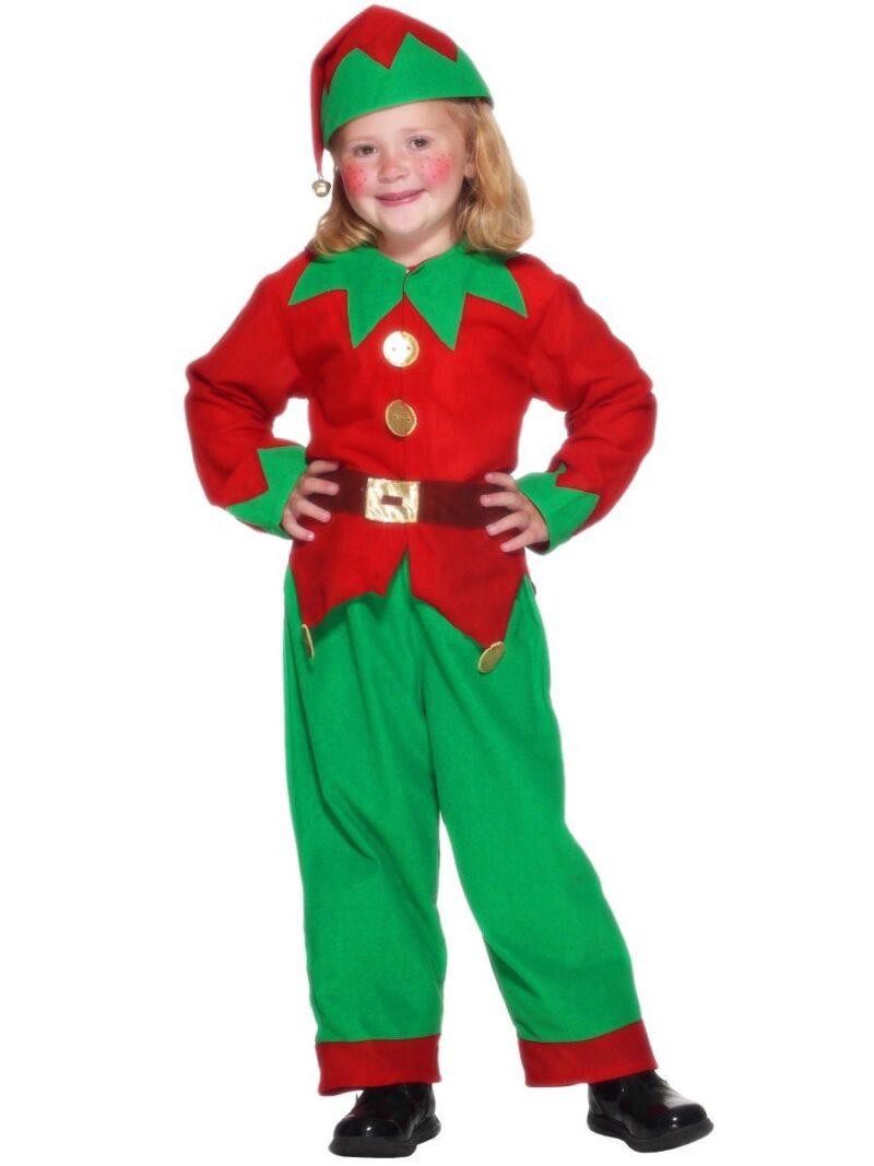 Elf Unisex Childrens Christmas Fancy Dress Costume - Image 2