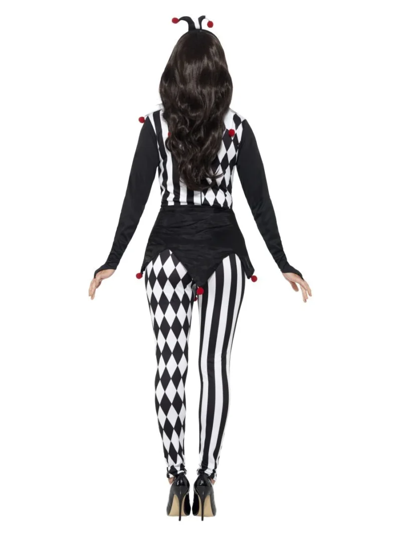 Jester Ladies Halloween Fancy Dress Costume - Image 3