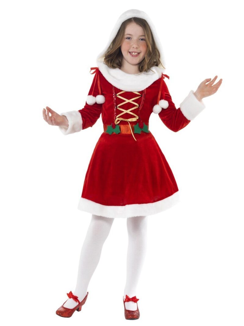 Little Miss Santa Children's Christmas Fancy Dress Costume