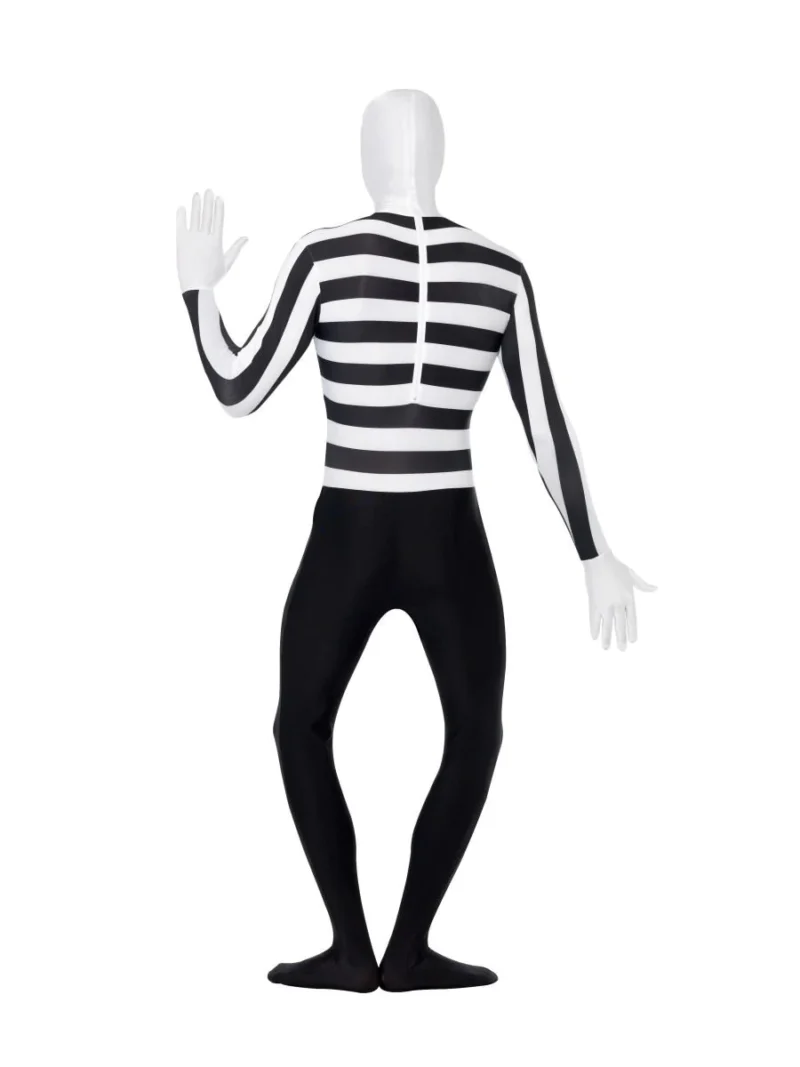 Mime Second Skin Halloween Men's Fancy Dress Costume - Image 2