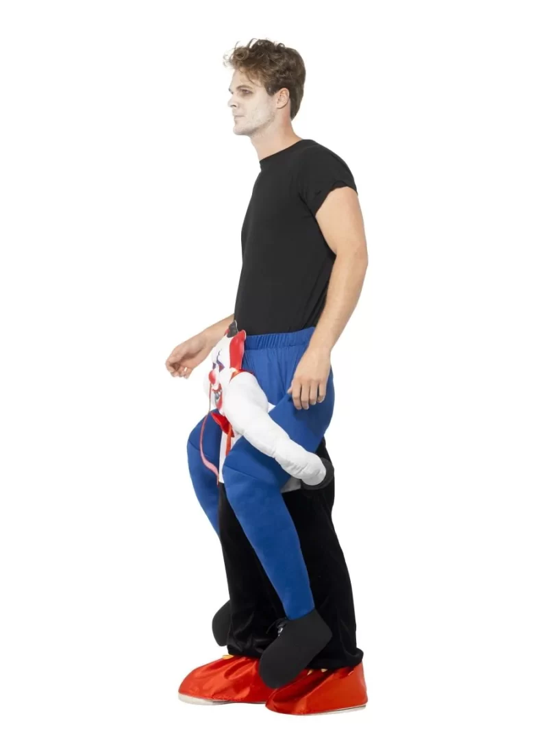 Sinister Scary Clown Piggy Back Men's Halloween Fancy Dress Costume - Image 2