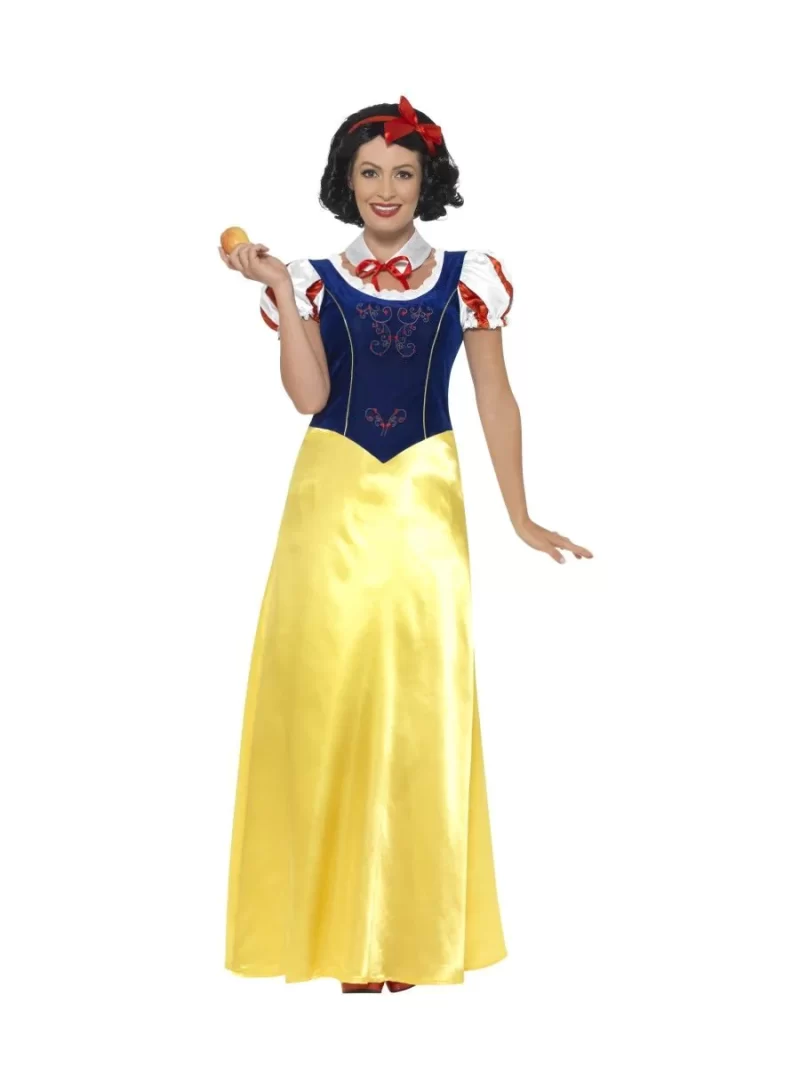 Princess Snow Long (Snow White) Ladies Fancy Dress Costume