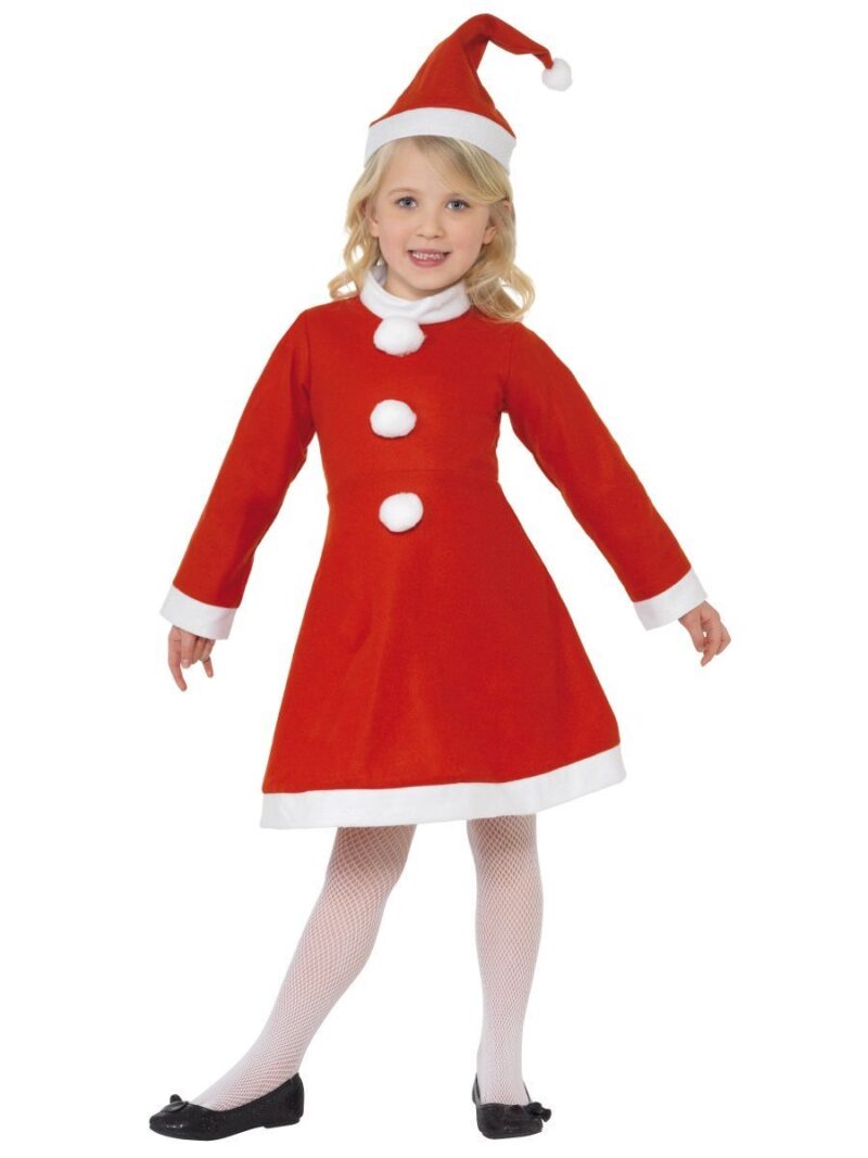 Value Santa Girl Children's Christmas Fancy Dress Costume