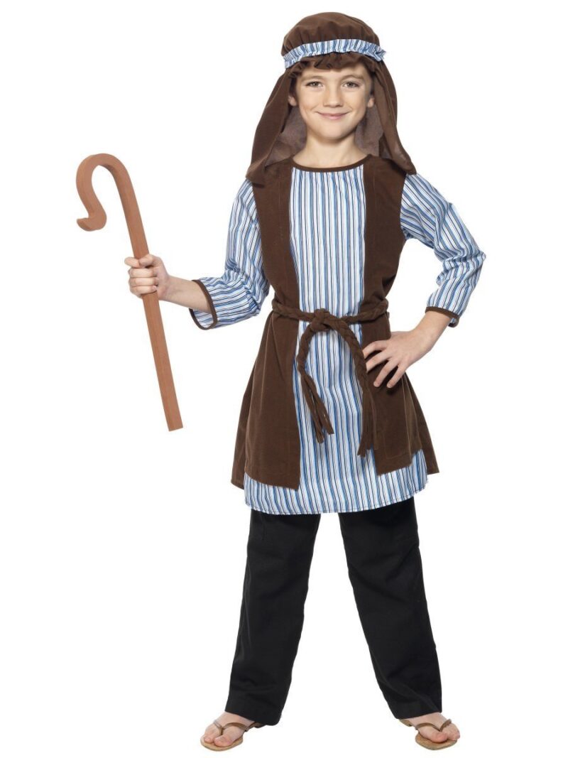 Shepherd (Blue Stripe) Childrens Christmas Fancy Dress Costume