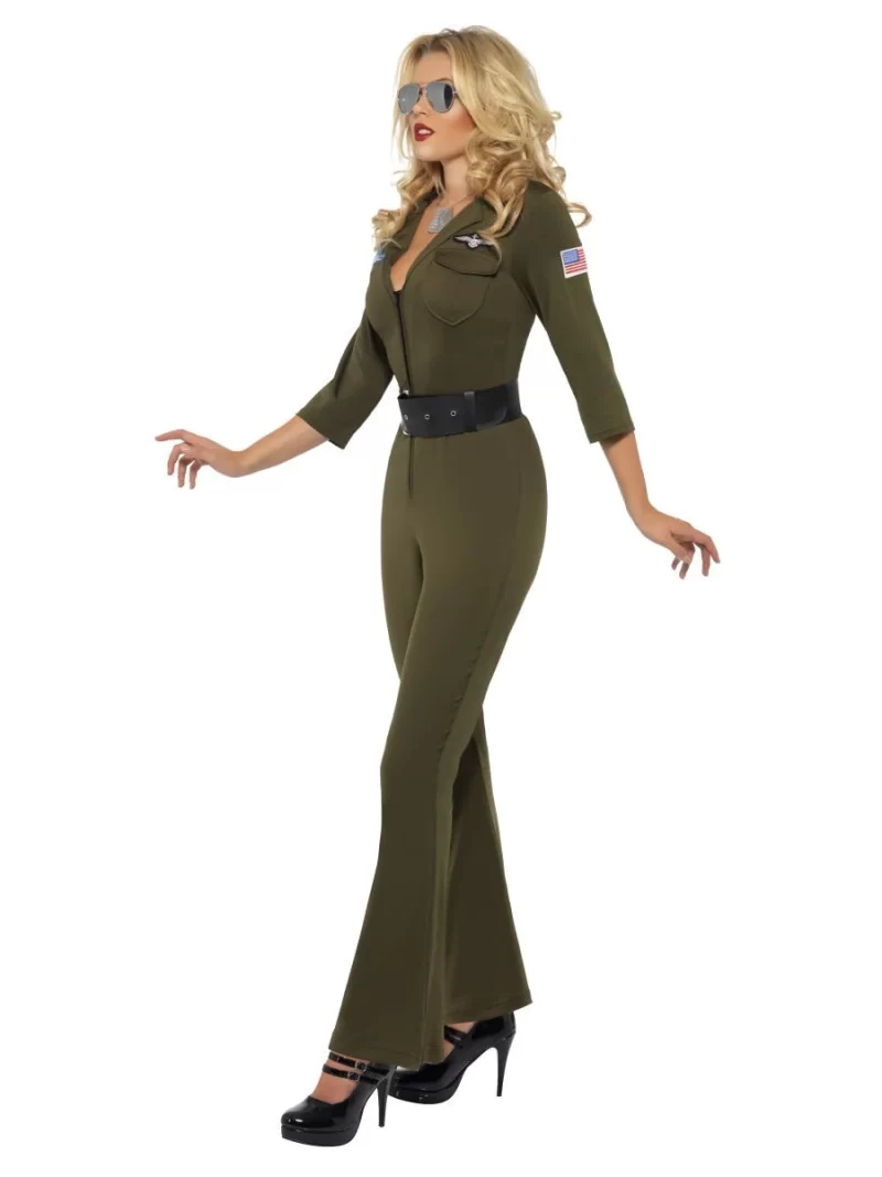 Top Gun Aviator Ladies Fancy Dress Costume - Image 2