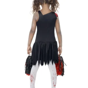 Zombie Cheerleader Children's Halloween Fancy Dress Costume - Image 3
