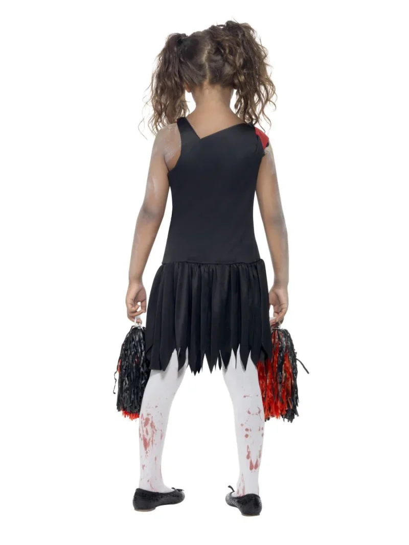 Zombie Cheerleader Children's Halloween Fancy Dress Costume - Image 3