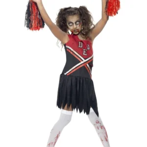 Zombie Cheerleader Children s Halloween Fancy Dress Costume