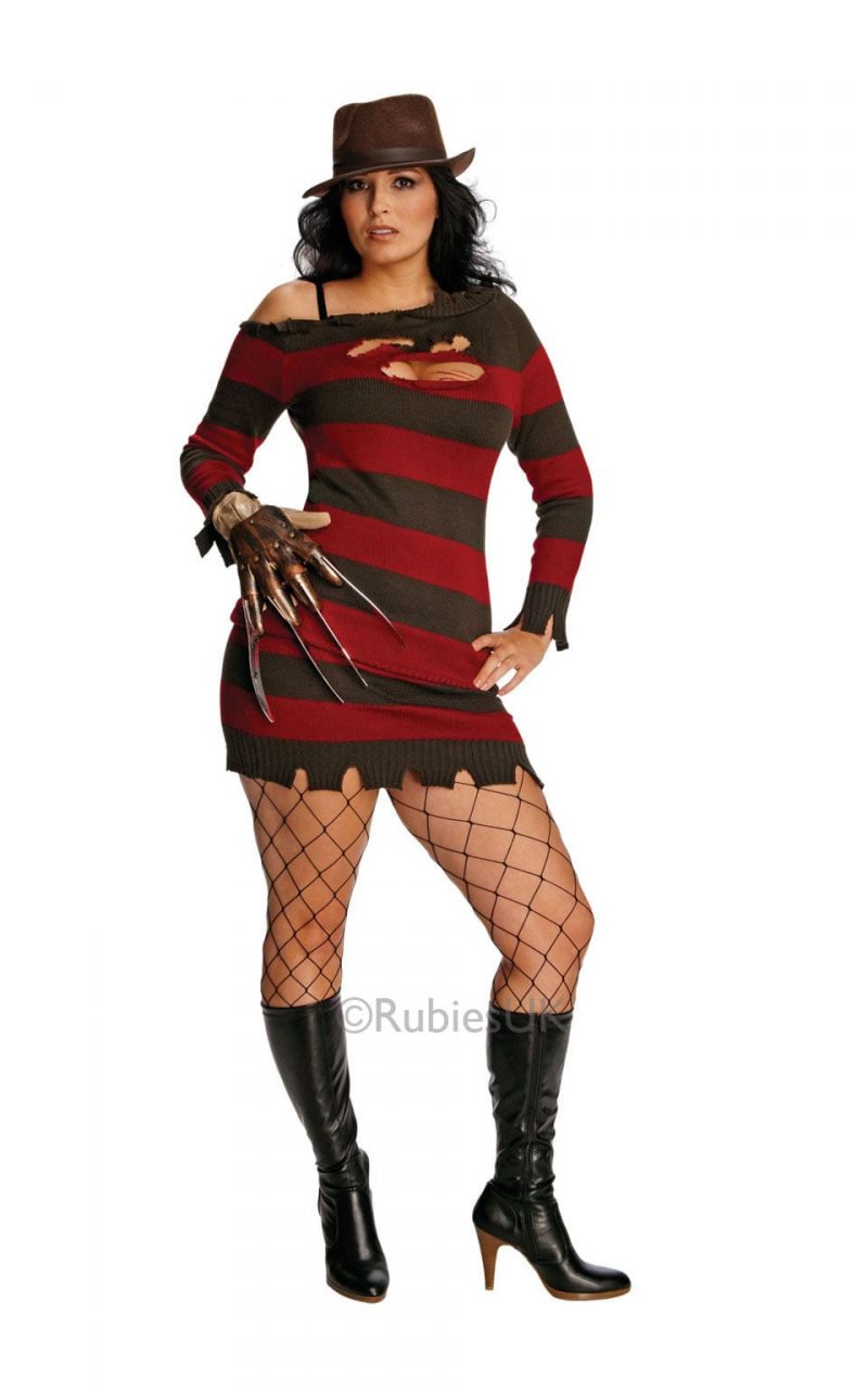 Miss Kreuger Plus Size Ladies Halloween Fancy Dress Costume