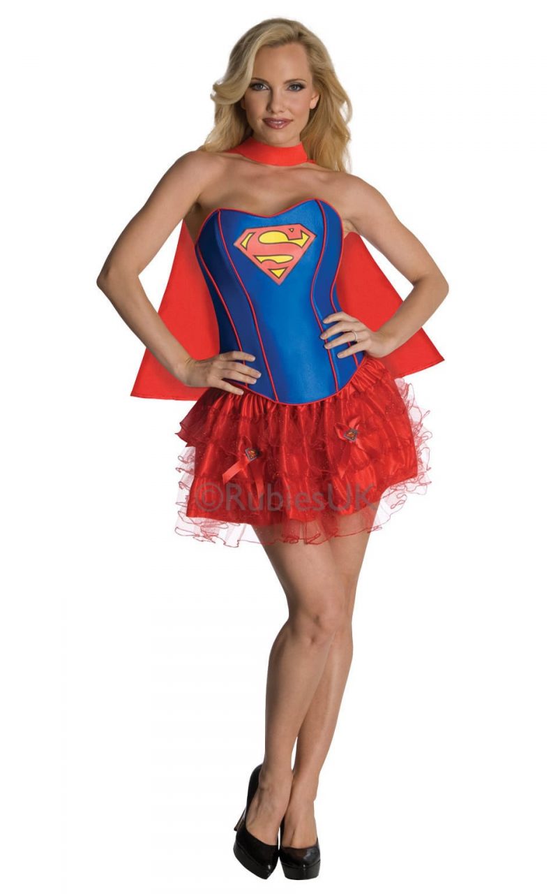 Secret Wishes Supergirl Superhero Ladies Fancy Dress Costume