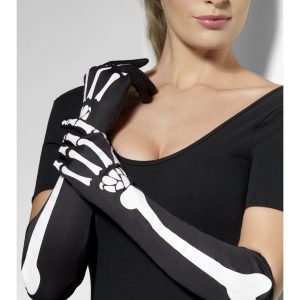Skeleton print Long Gloves