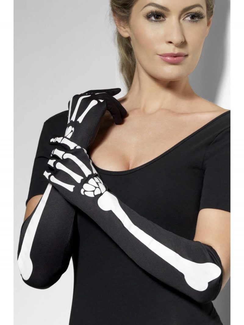 Skeleton print Long Gloves