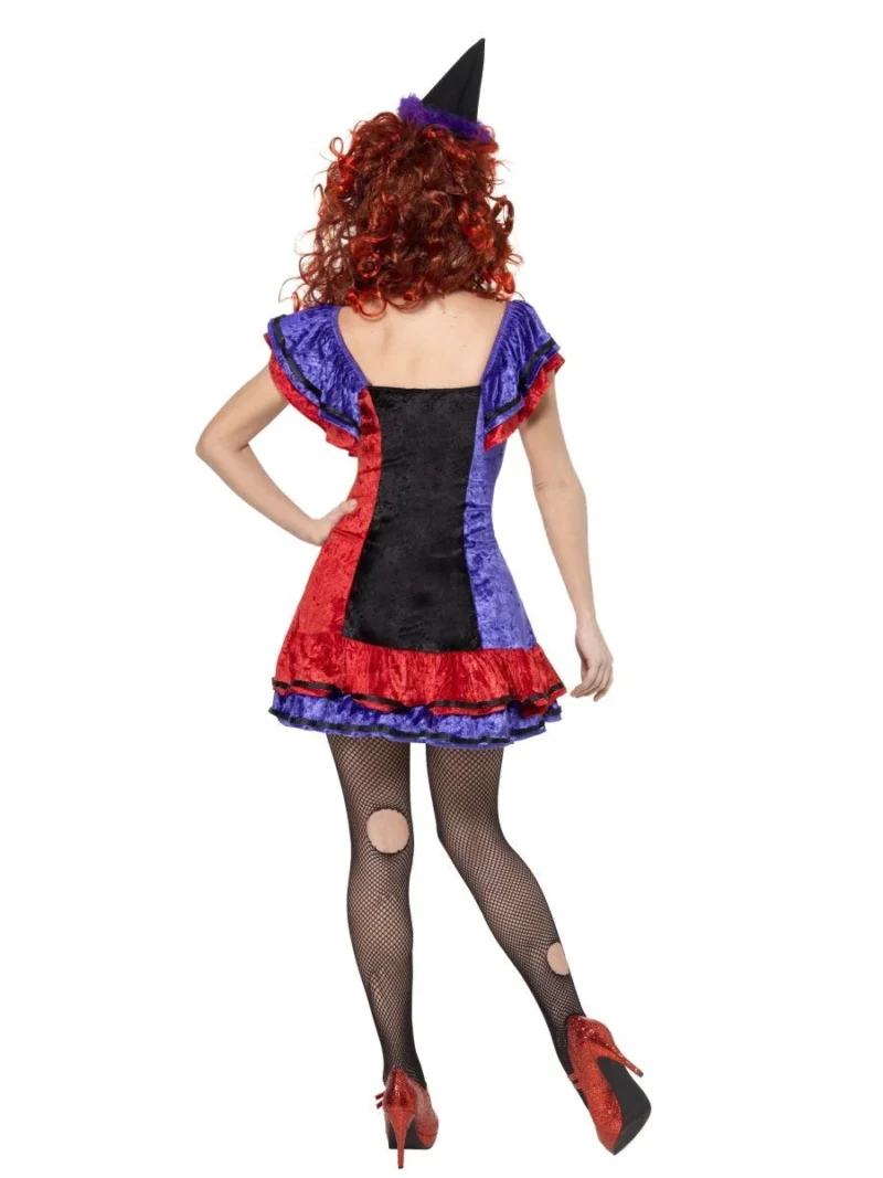 Sinister Bo Bo The Clown Ladies Halloween Fancy Dress Costume - Image 2