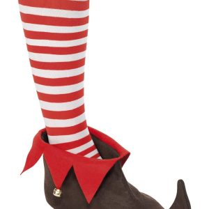 Brown/Red Elf Shoe Covers
