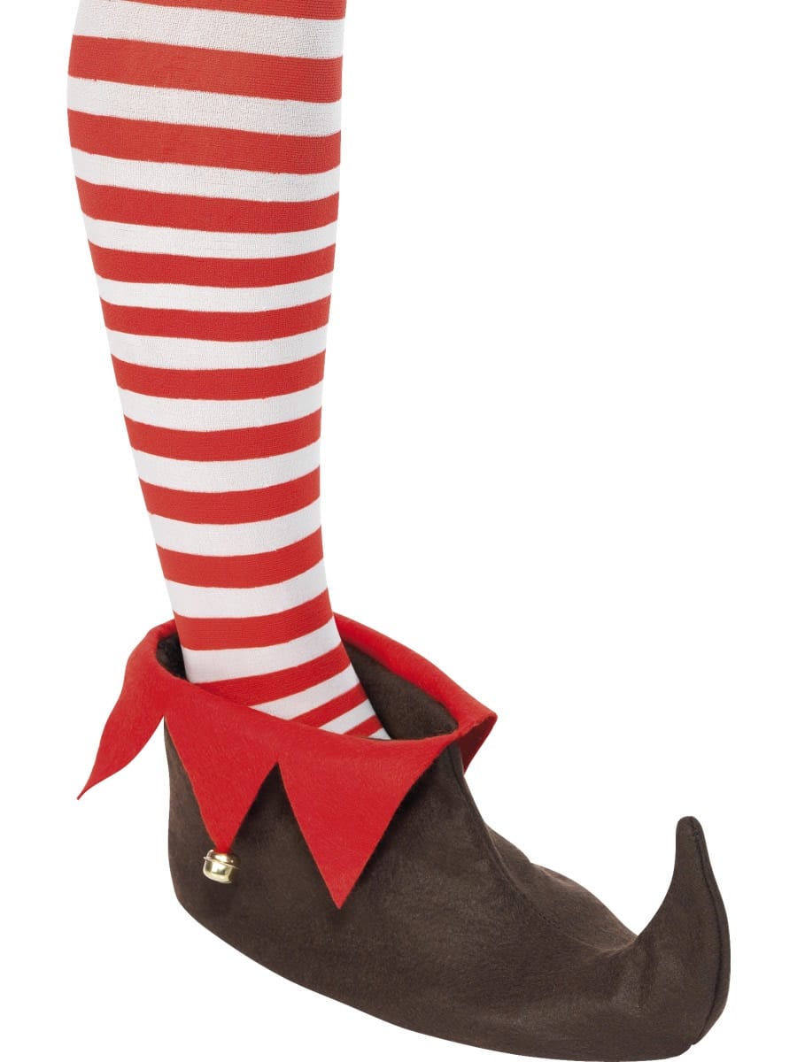 Brown/Red Elf Shoe Covers