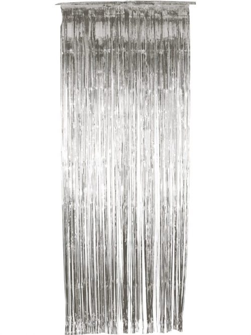 Shimmer Curtain, Metallic Silver