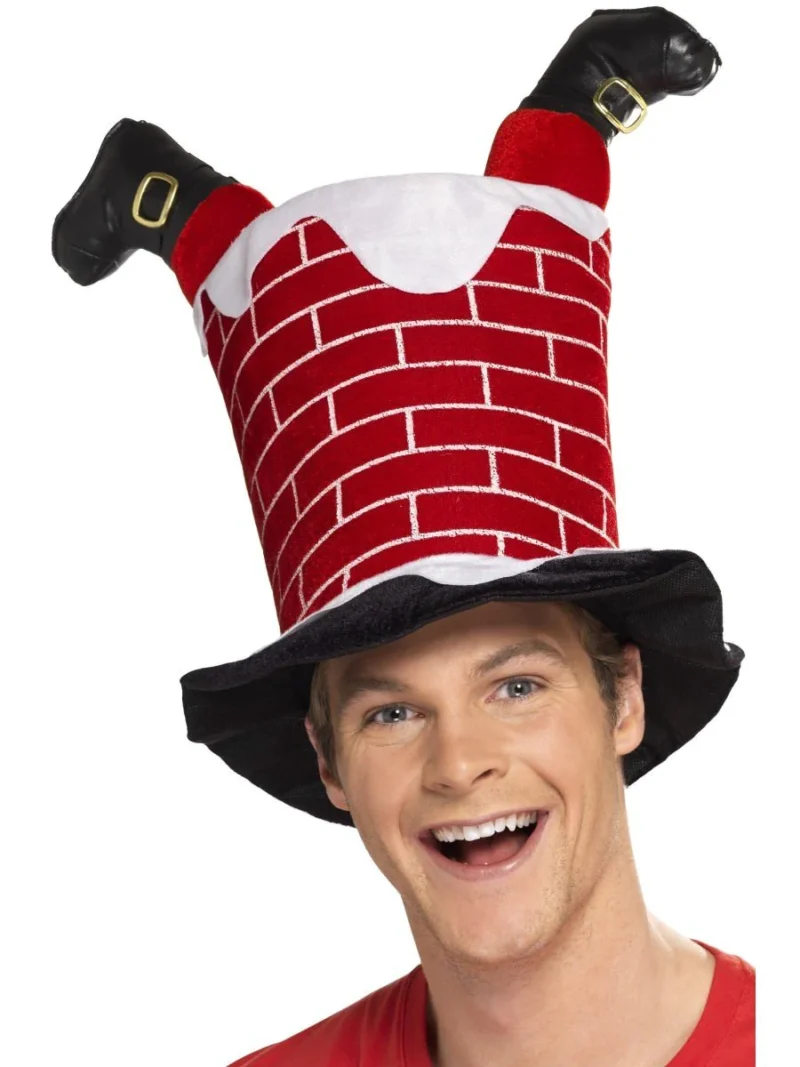 Santa Stuck In Chimney Hat - Image 2