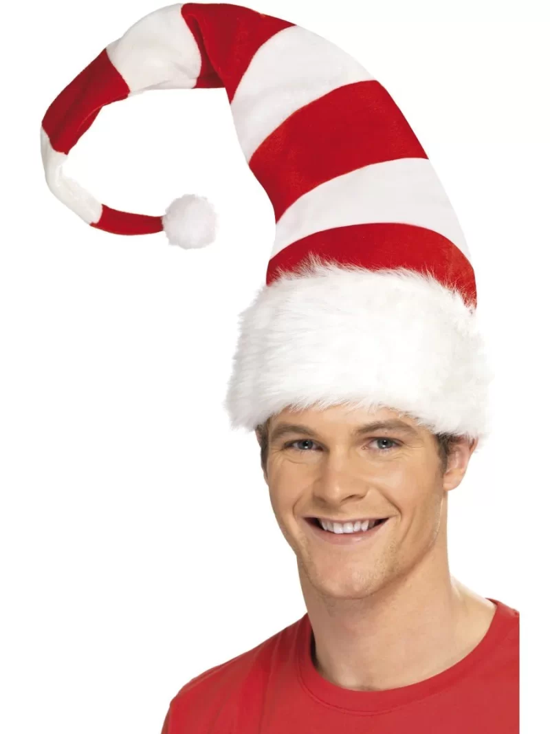 Striped Candy Cane Santa Hat - Image 2