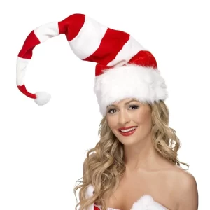 Striped Candy Cane Santa Hat