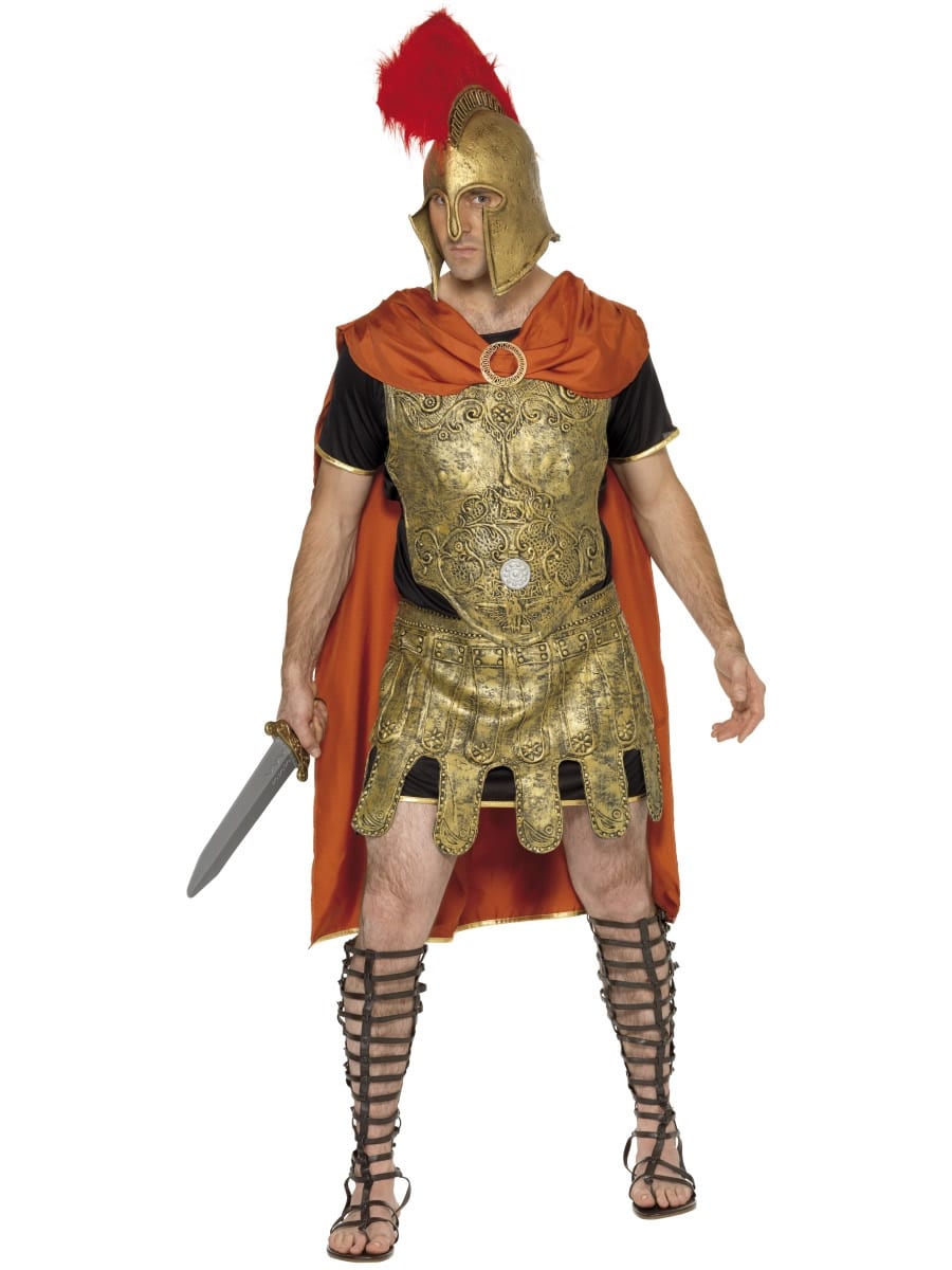Roman Soldier Tunic Mens Fancy Dress Costume