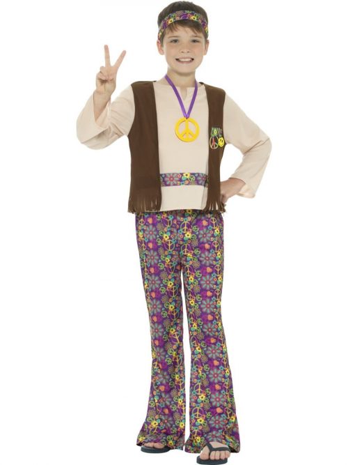 Hippie Boy Children's Fancy Dress Costume
