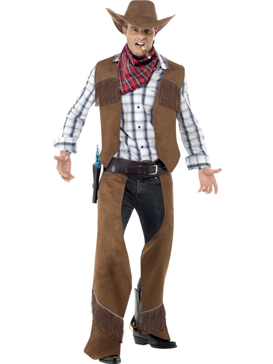 Fringed Cowboy Men's Fancy Dress Costume