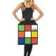Rubik's 3D Cube Ladies Fancy Dress Costume