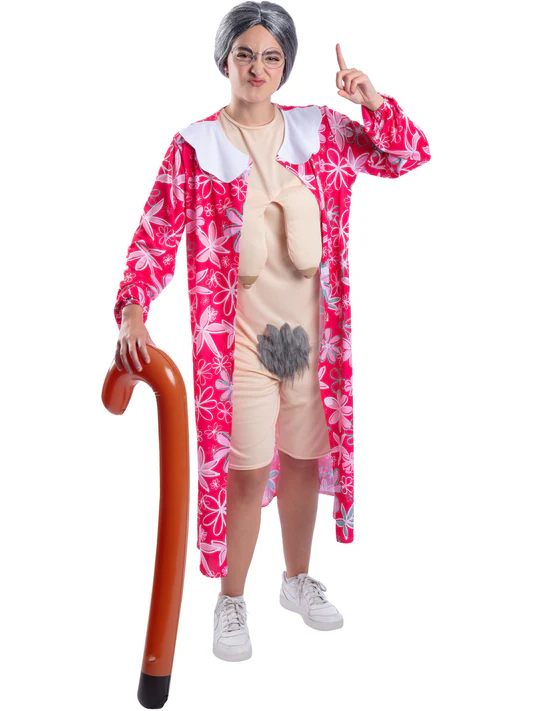 Naked Gravity Granny Ladies Novelty Fancy Dress Costume