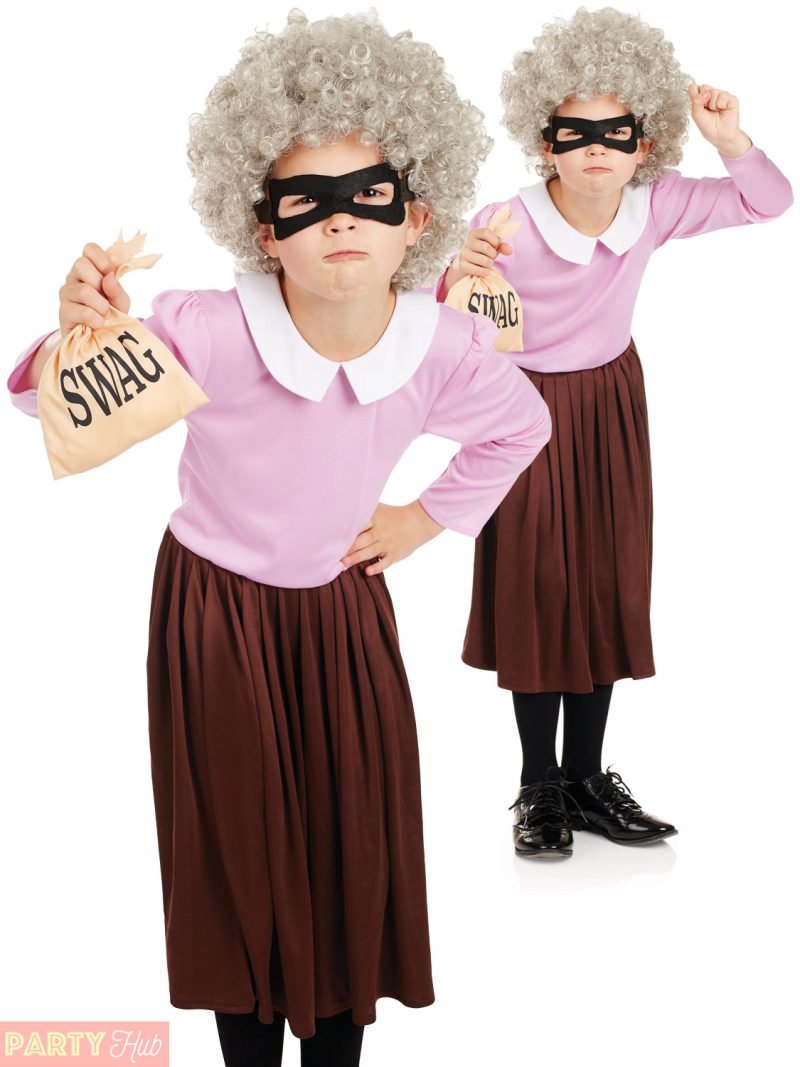 Burglar (Gangsta) Granny Children's Fancy Dress Costume