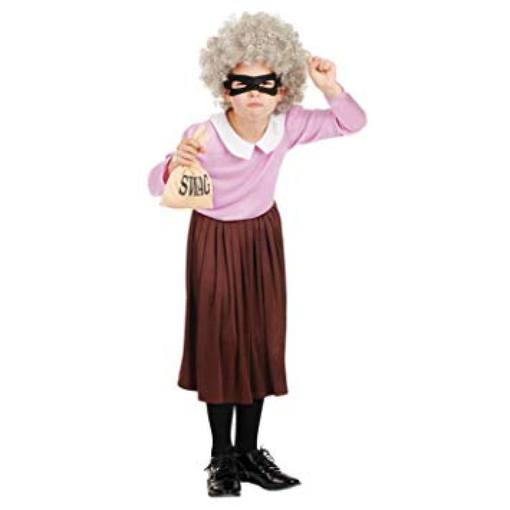 Burglar Granny Children's Fancy Dress Costume-0