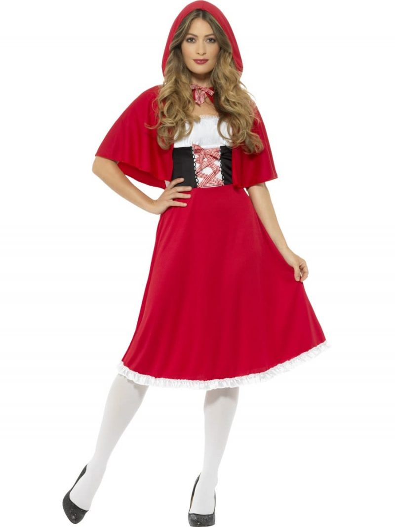 Red Riding Hood Longer Ladies Fancy Dress Costume