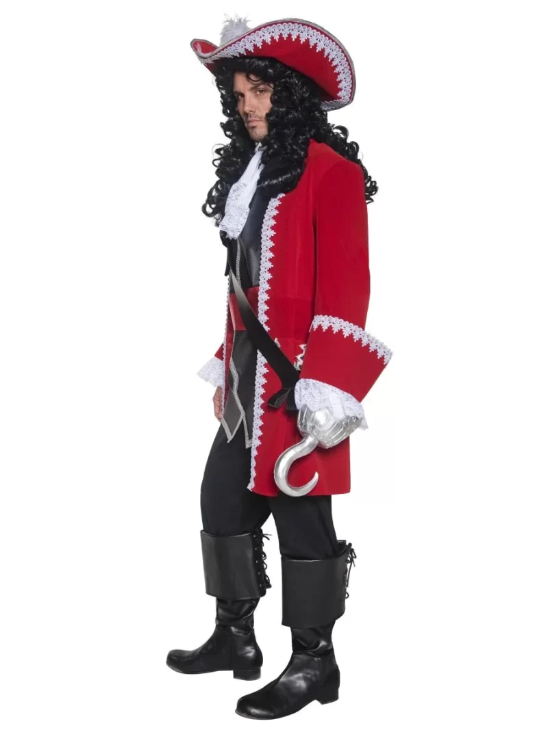 Authentic Pirate Captain Men's Fancy Dress Costume - Image 2