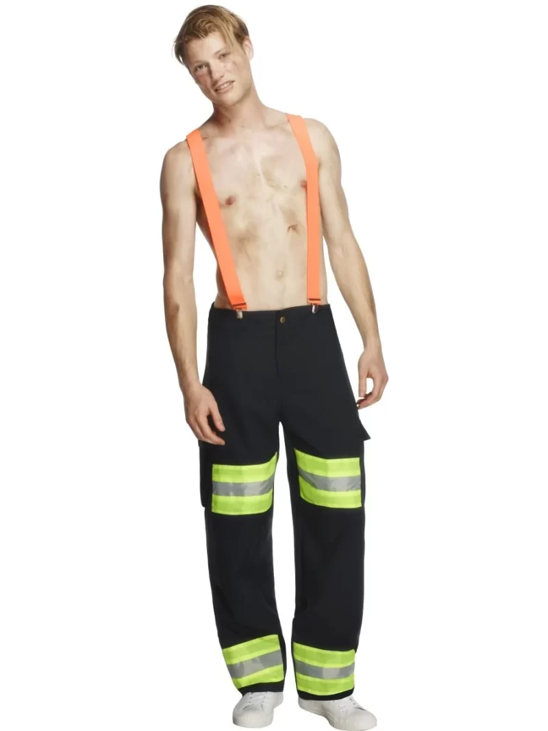 Fever Collection Firefighter Mens Fancy Dress Costume