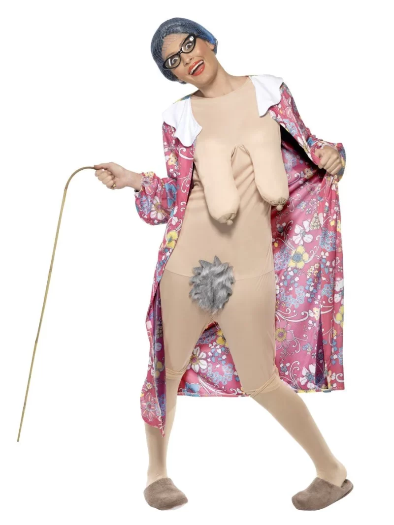 Naked Gravity Granny Ladies Novelty Fancy Dress Costume - Image 2