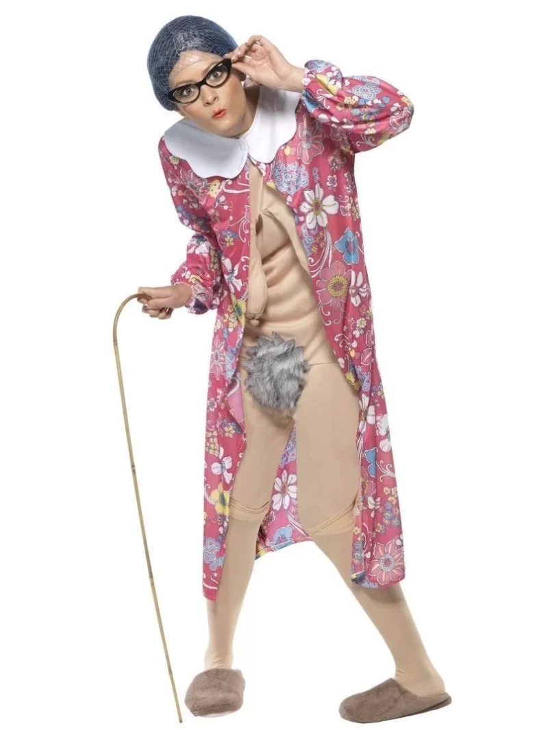 Naked Gravity Granny Ladies Novelty Fancy Dress Costume