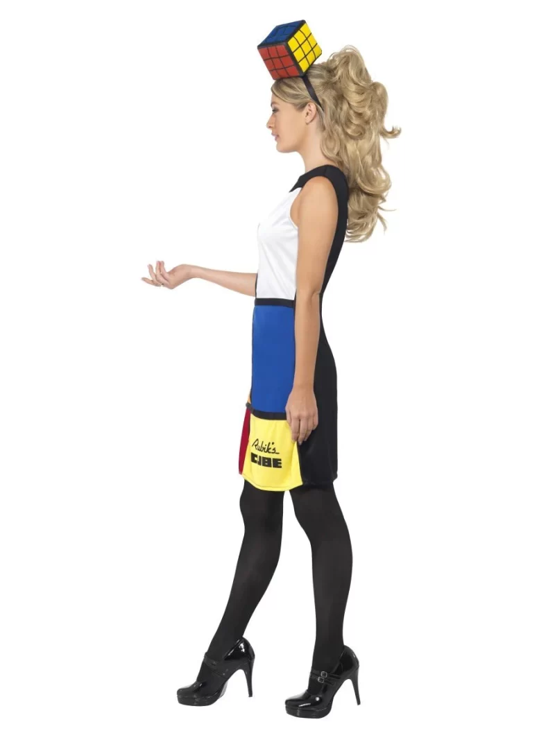 Rubik's Cube Dress Ladies Fancy Dress Costume - Image 2
