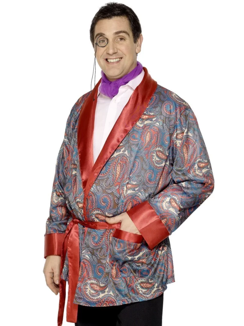 Smoking Jacket Mens Fancy Dress Costume