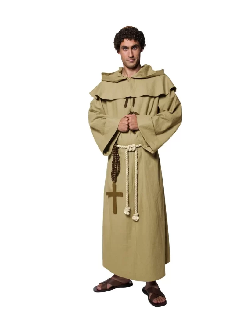 Tales of Old England Friar Tuck Mens Fancy Dress Costume - Image 2