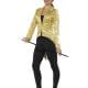 Sequin Tailcoat Jacket Gold Ladies Fancy Dress Costume