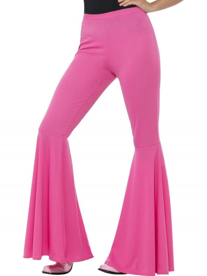 Pink Flared Trousers Ladies Fancy Dress Costume