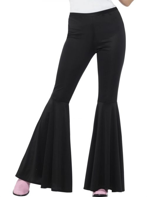 Black Flared Trousers Ladies Fancy Dress Costume
