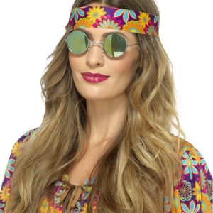 Hippie Specs, Mirrored, Green & Blue