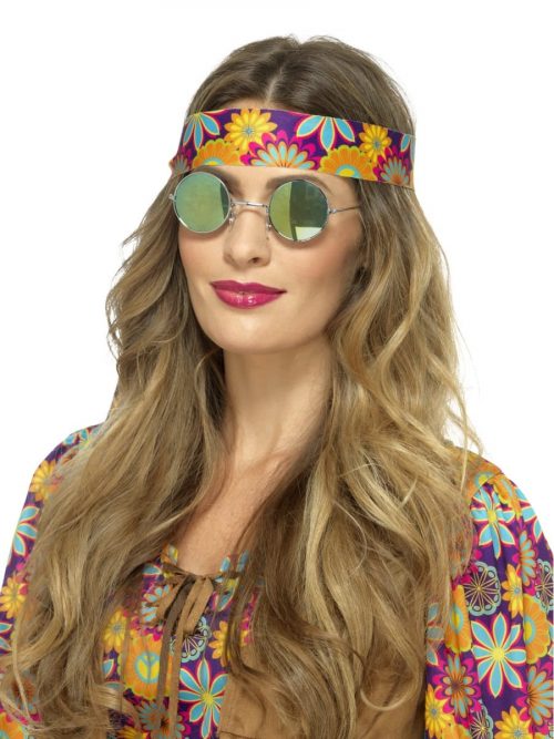 Hippie Specs, Mirrored, Green & Blue